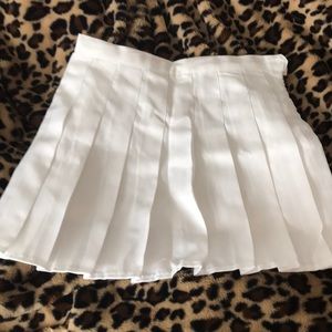 White tennis skirt